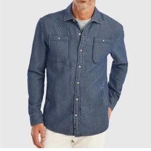 NWT $198 Johnnie-O Haskell Indigo Dyed Shirt Jacket Shaket Indigo Sz XL